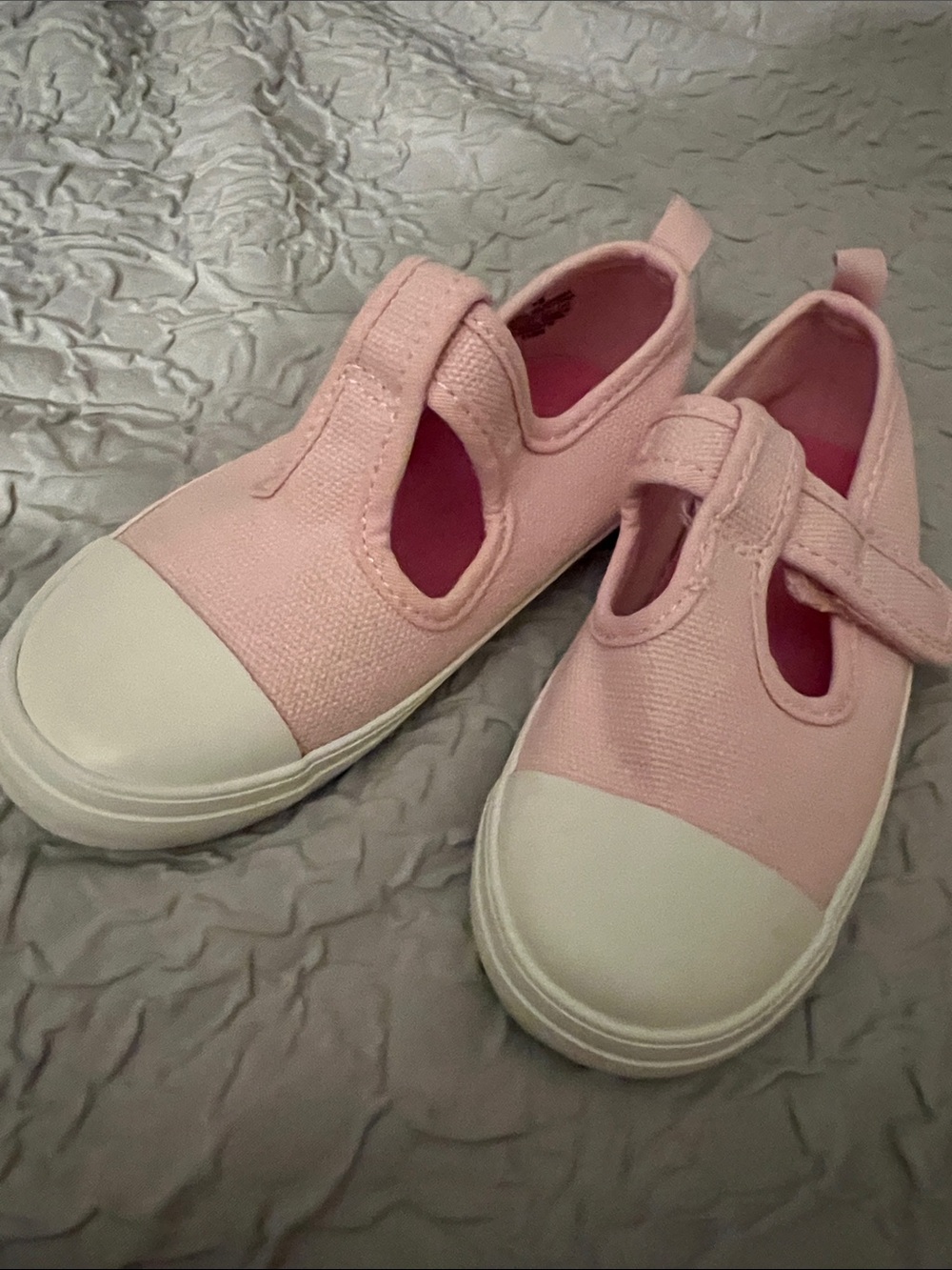 Toddler 5 Pink Canvas Slip-On Mary Jane Sneakers